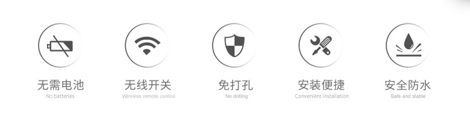 垃圾處理器遙控開關無需電池，無線開關，免打孔，安裝便捷，安全防水